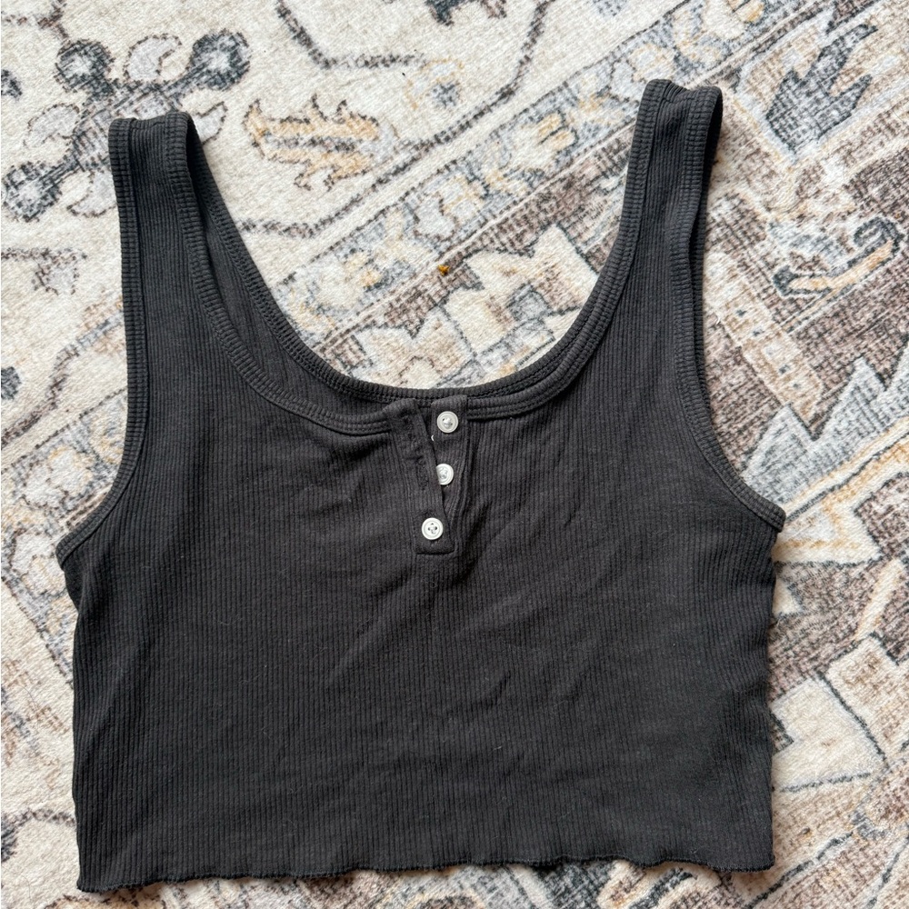 American Eagle XS Black Ribbed Women's Tank Top